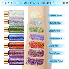 KIMIEYE St. Patrick's Day glitter gel brush enables precise glow.