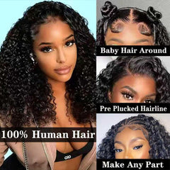 kimosahair Curly Bob Wig shows bleached knots and baby hairs for natural hairline realism.