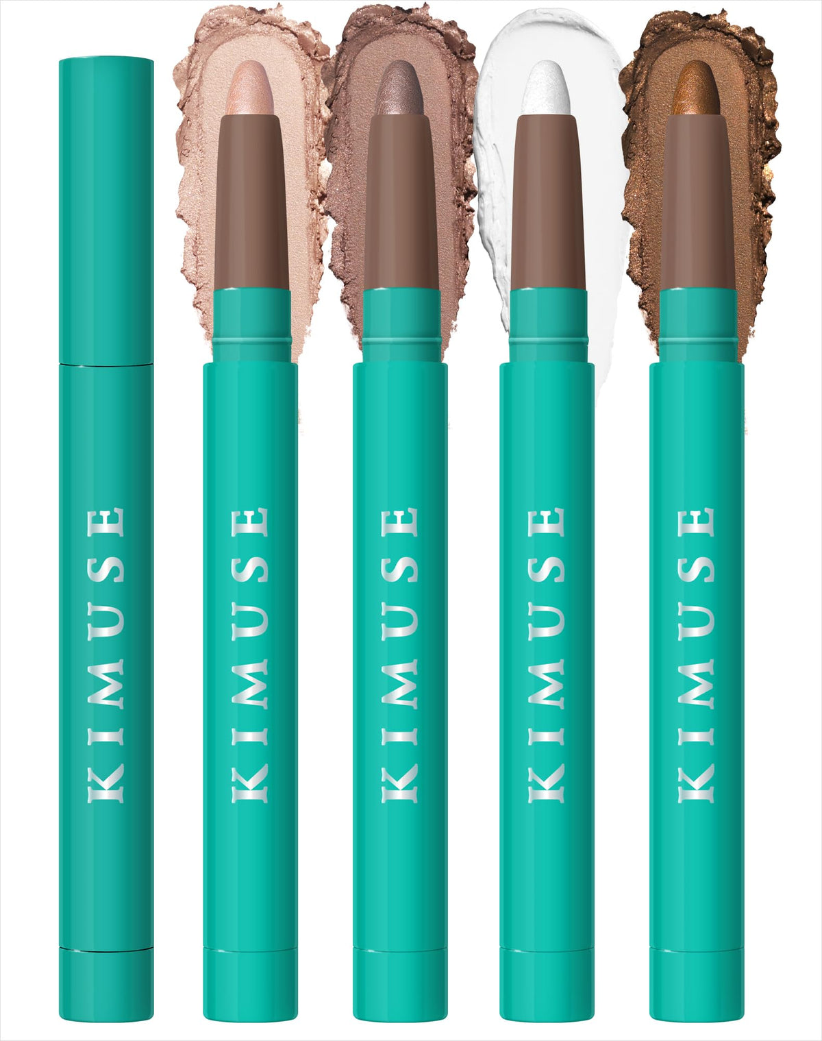 KIMUSE Eyeshadow Stick four-colors set packaging shows portable on-the-go touch-ups.