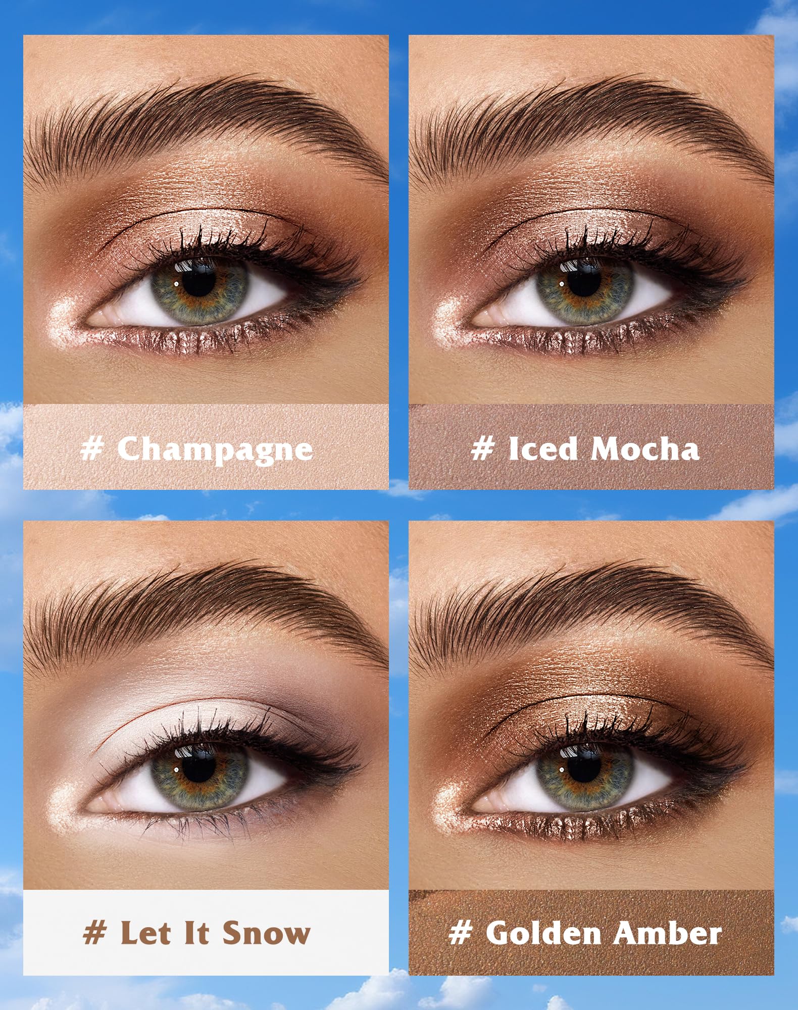KIMUSE Eyeshadow Stick long-wear waterproof formula stays put from desk to outdoors.
