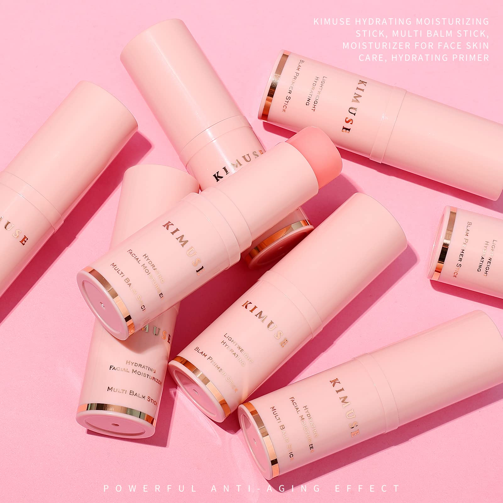 KIMUSE Hydrating Multi Balm Stick as makeup base creates smoother, more even skin.