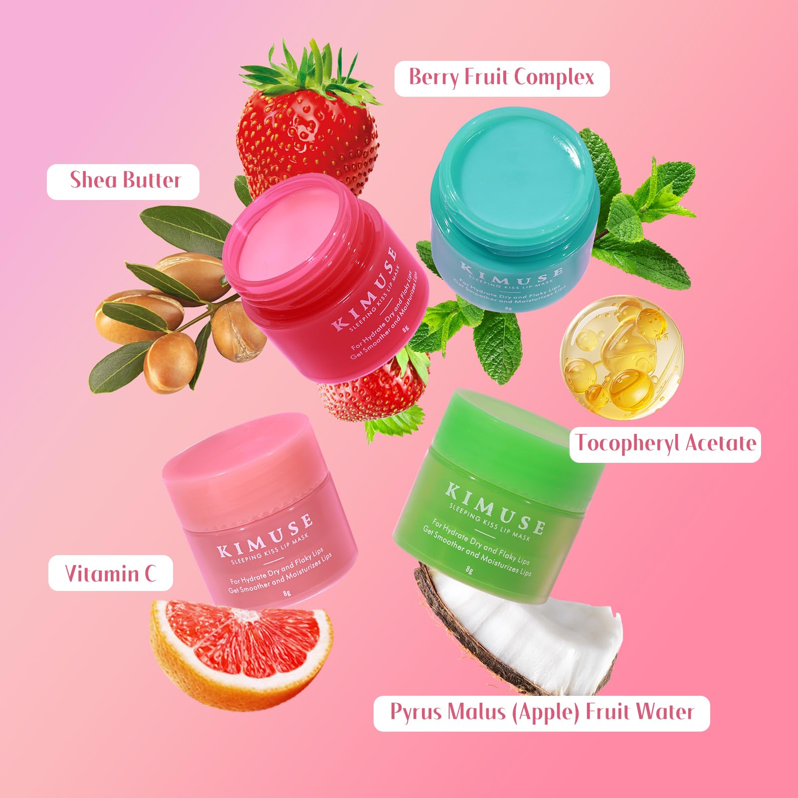 KIMUSE day and night use demonstrates versatile lip care across routines.