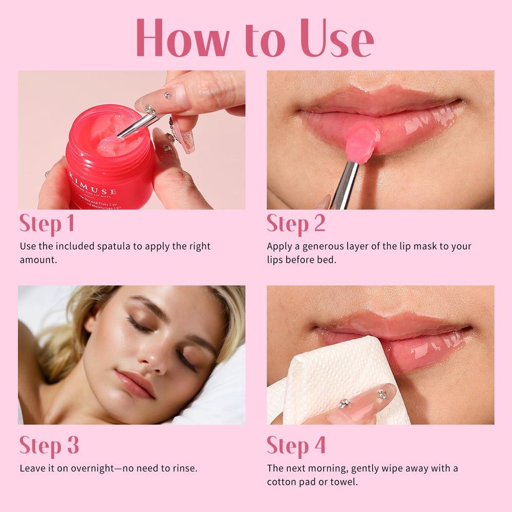 KIMUSE smooth lip surface ideal for long-wear lipstick and gloss.