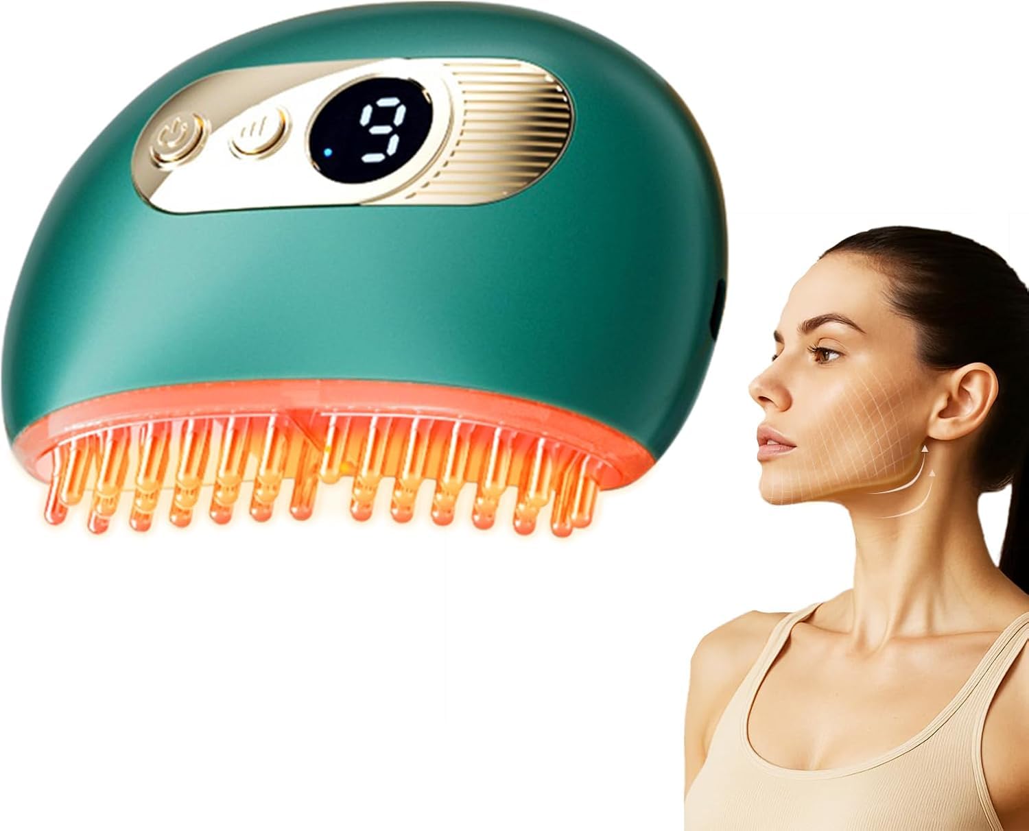 Kinbana Lymphatic Contour Face Brush action targets puffiness with gentle drainage for refreshed look