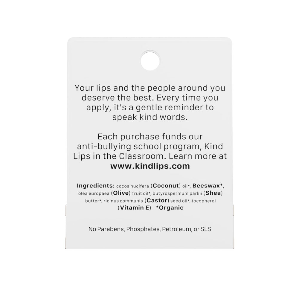 Kind Lips unscented lip balm on-table display supports on-the-go hydration.