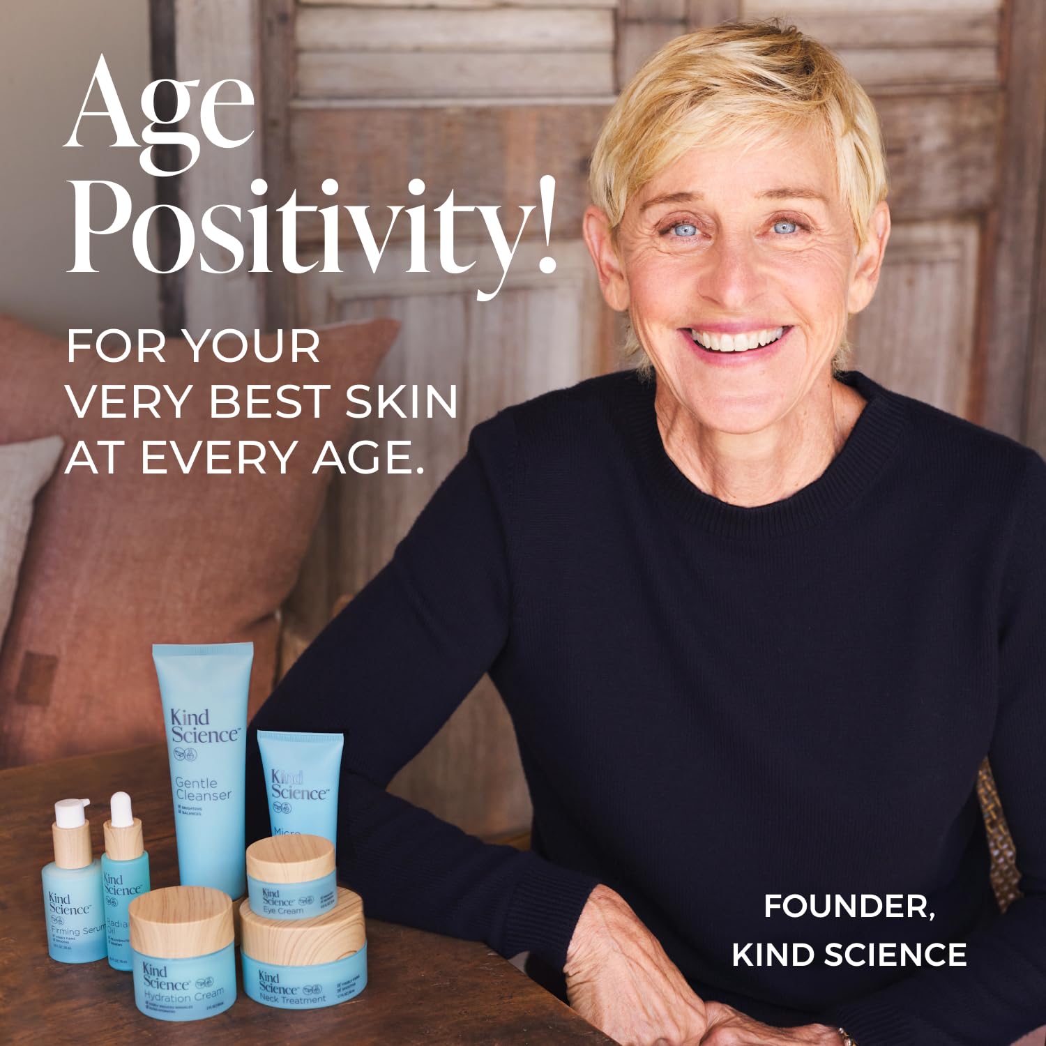 Kind Science all skin types icon demonstrates suitability for diverse user needs.