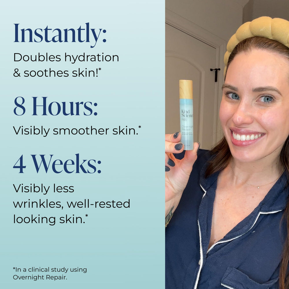Kind Science fragrance-free cruelty-free packaging signals gentle skincare choices.