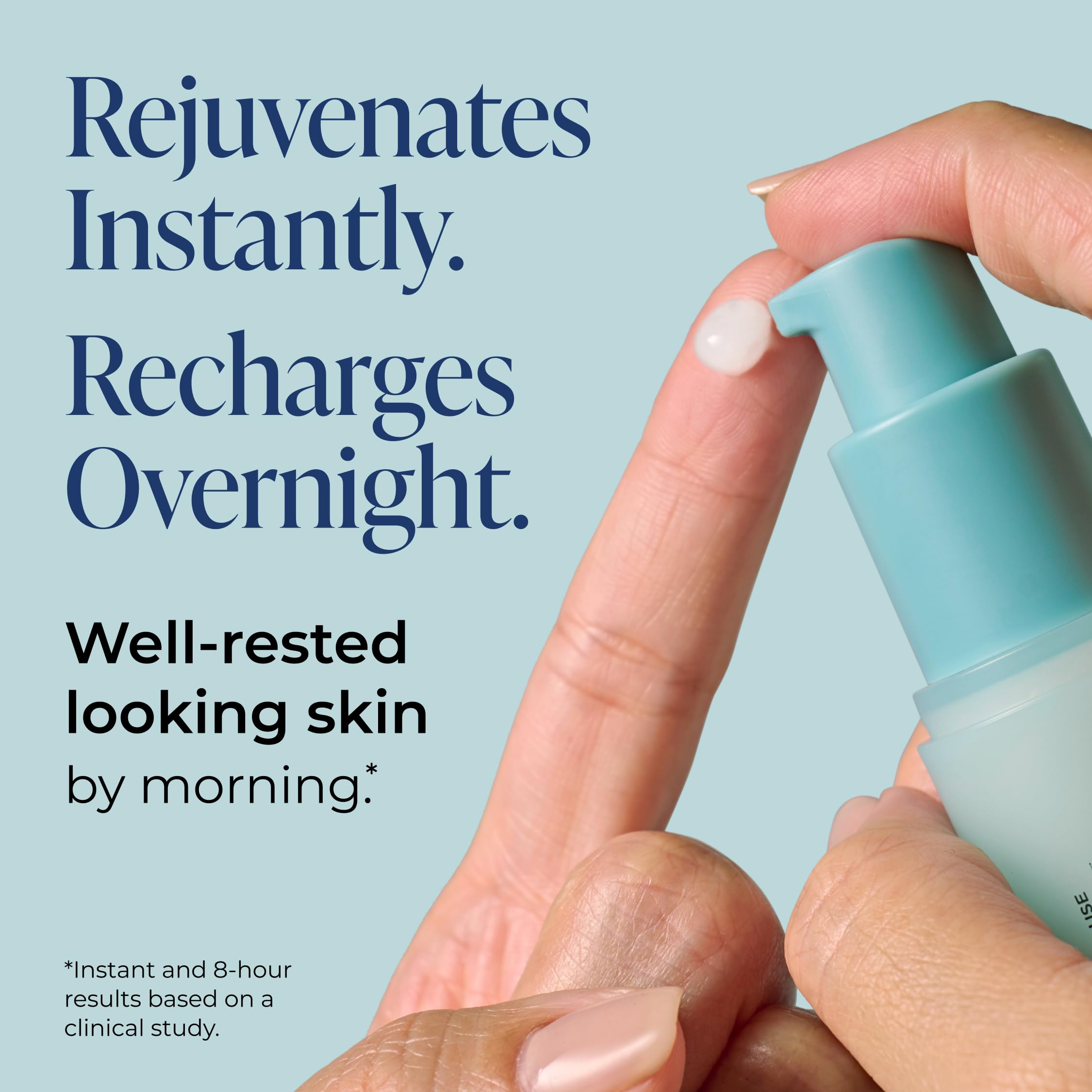 Kind Science night cream texture swirl showing creamy, non-greasy night formula.