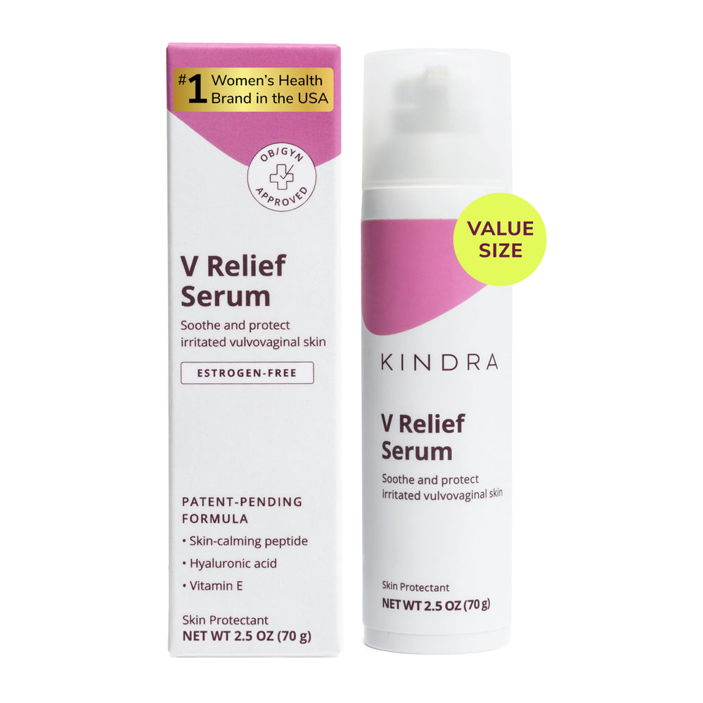 Kindra V Serum XL bottle soothing sensitive vulvar skin relief