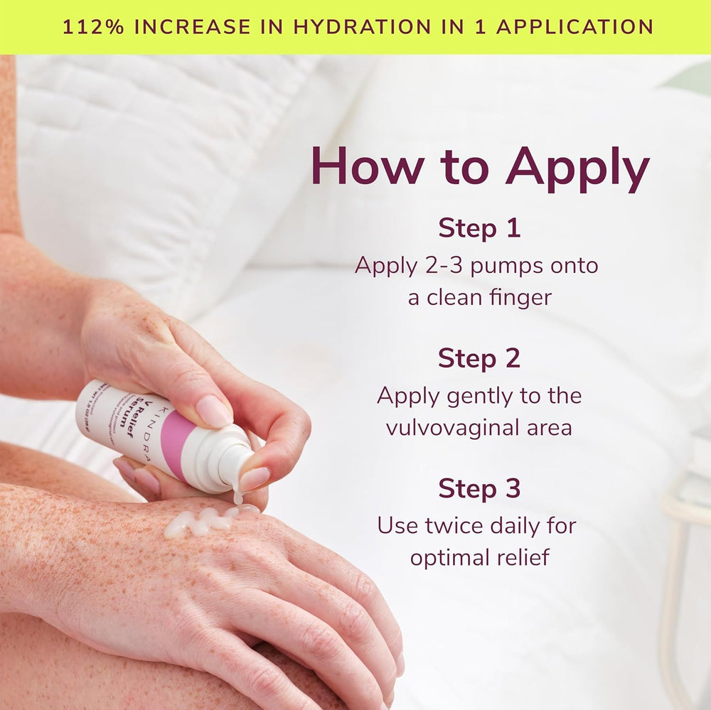 Kindra V Serum XL pump dispenser demonstrating easy daily use