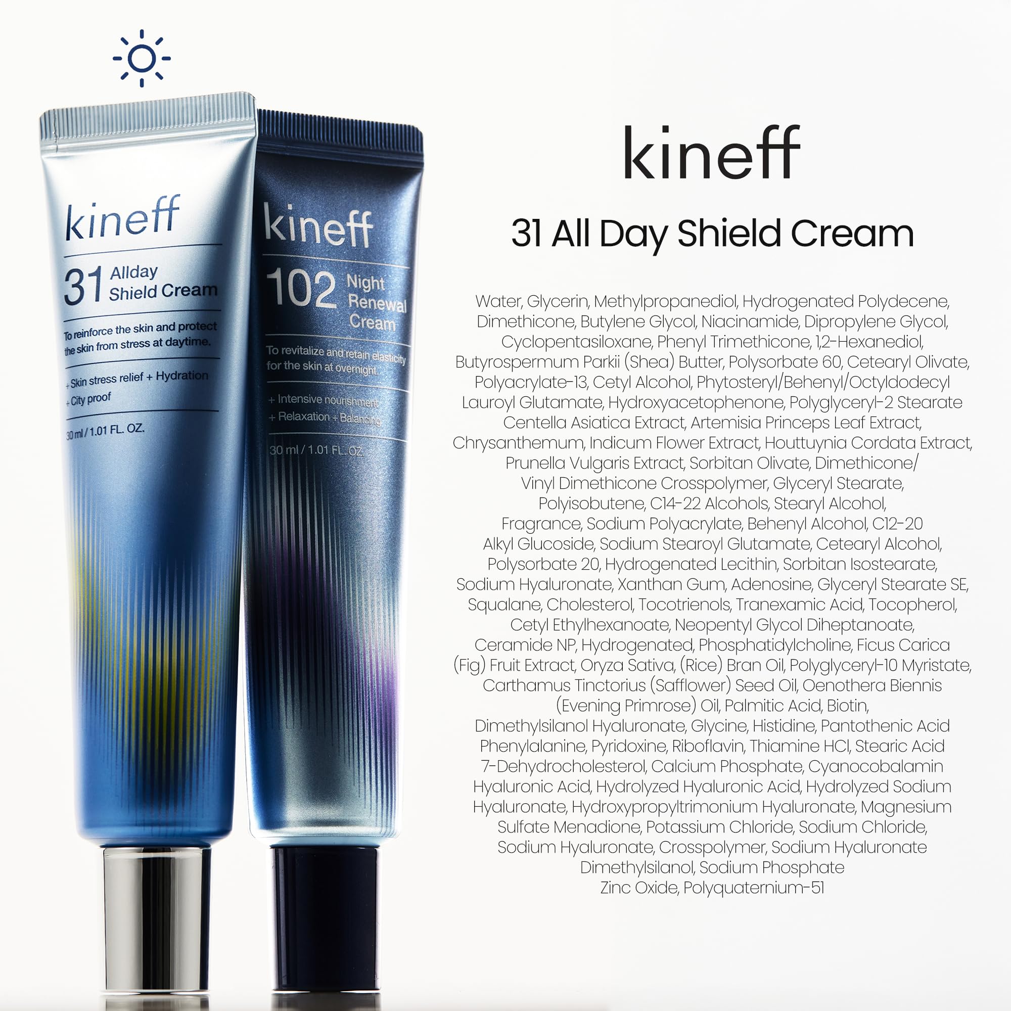Kineff Dermacycle with dermatologist-tested badge for all skin types