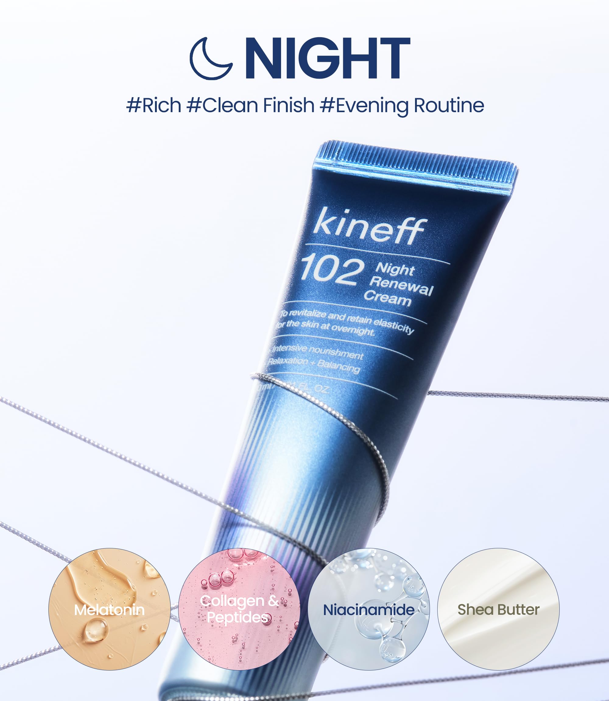 Texture swatch of Night Cream from Dermacycle for rich overnight care