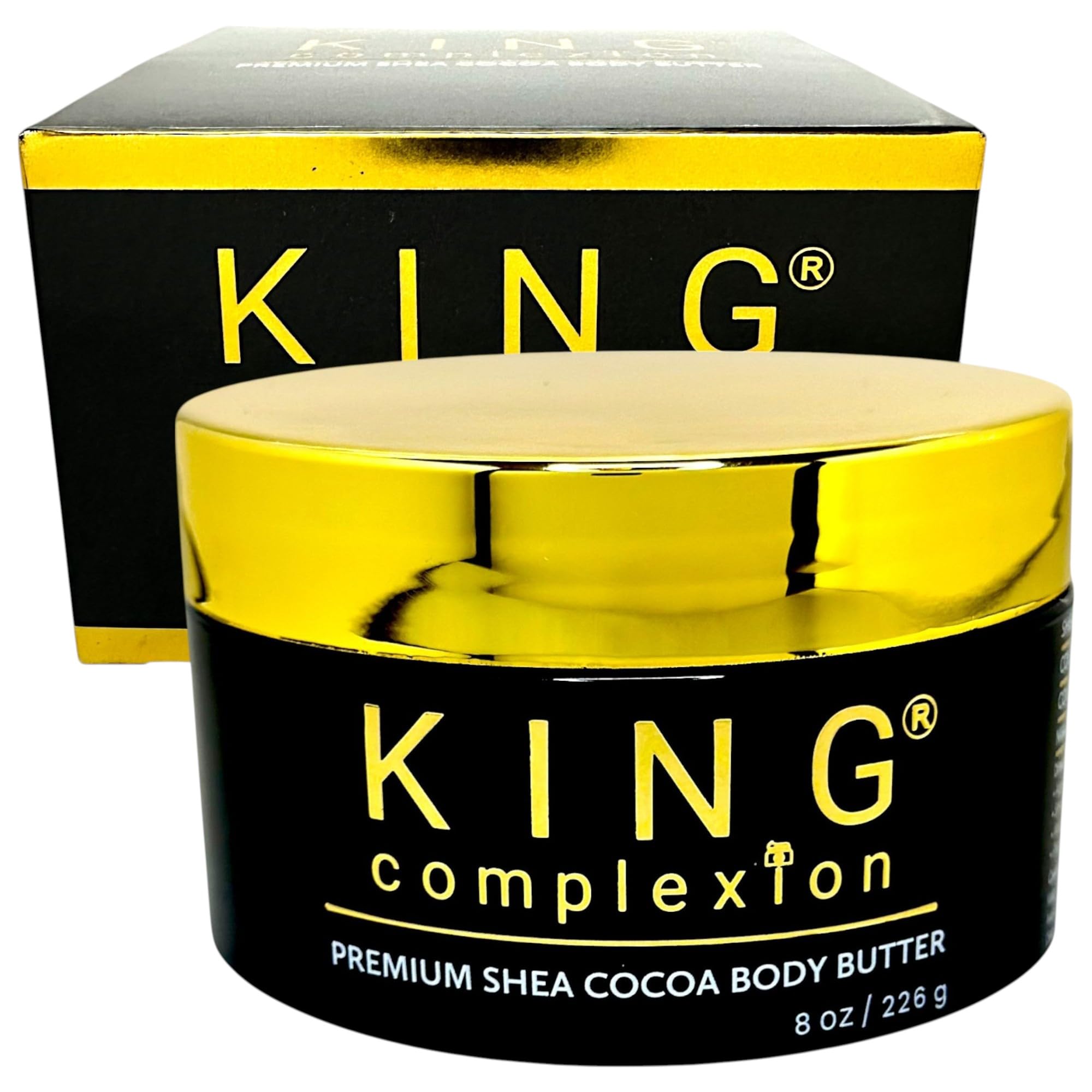 King Complexion Organic Shea Cocoa Butter jar delivers daily hydration for melanin-rich skin