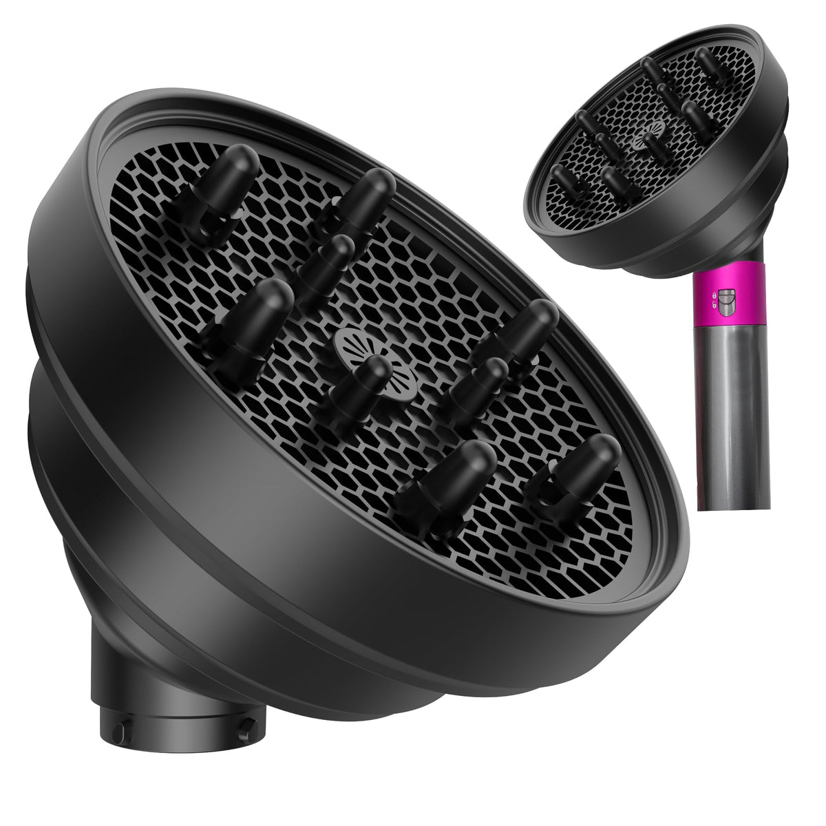 KingKam Dyson Airwrap diffuser foldable attachment for travel styling.