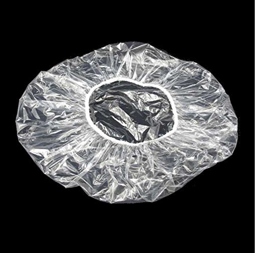 KINGLAKE shower cap with elastic band demonstrates secure fit for various head sizes.