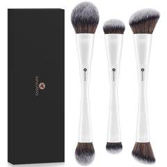 KINGMAS double-ended kabuki brush for precise blending and flawless base makeup