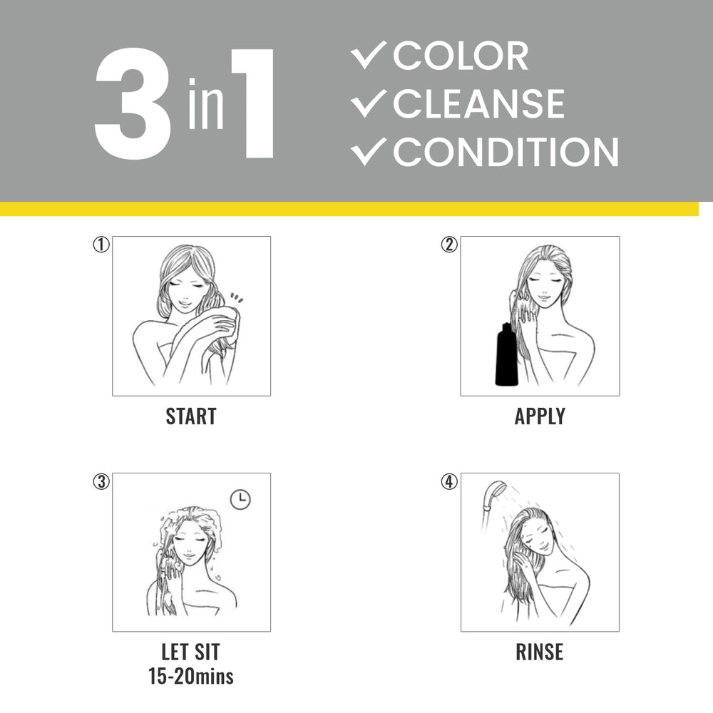 KINGMING dark brown hair results after use with natural-looking coverage.