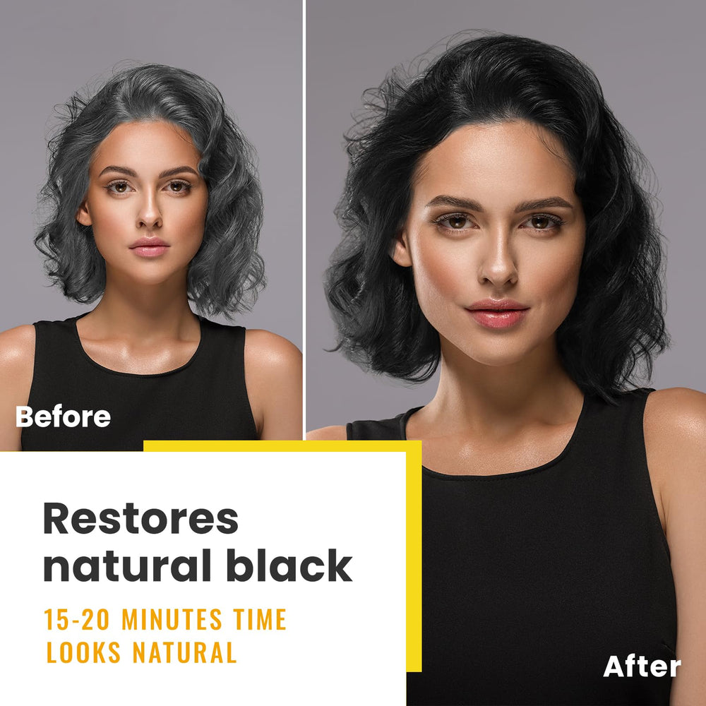 Kingming hair color shampoo application on hair for gray coverage