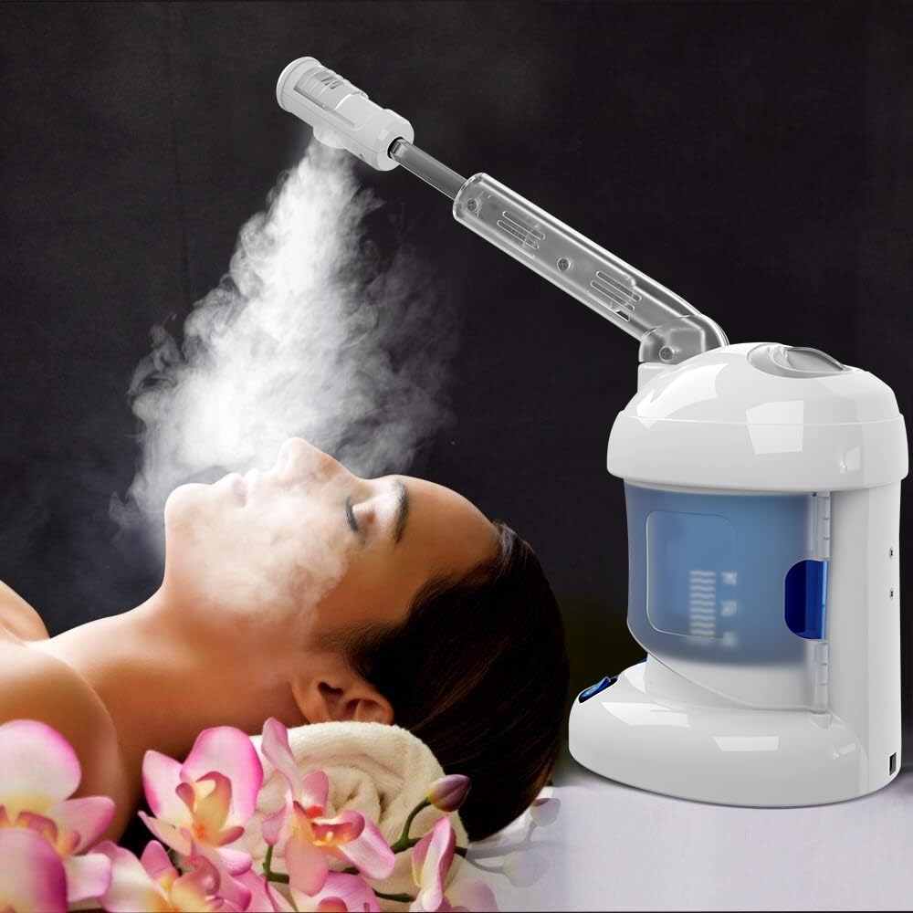 Kingsteam facial steamer with extendable arm for customizable at-home spa sessions.