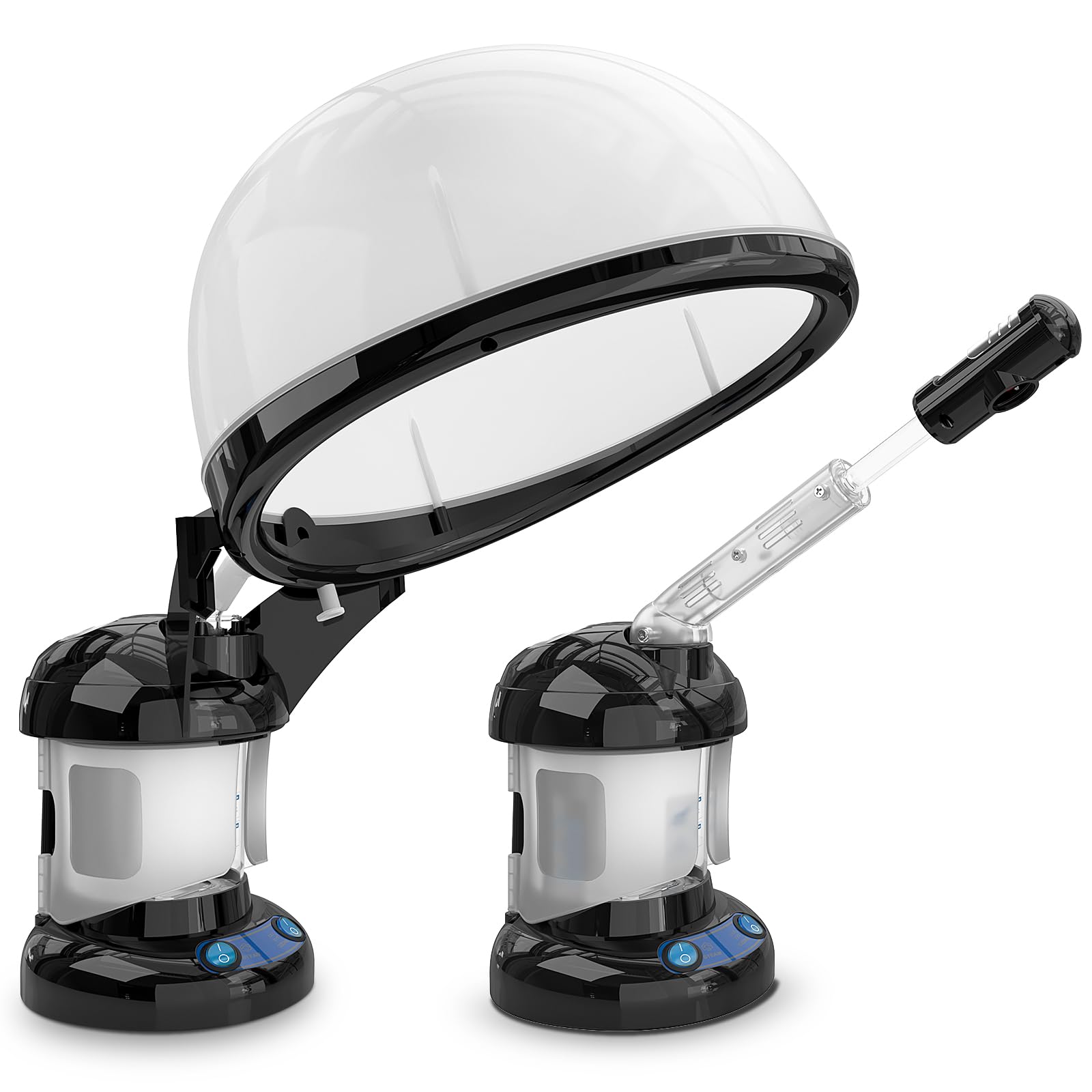 Kingsteam hair steamer 2in1 ceramic heating delivers quick, rich steam for conditioning.