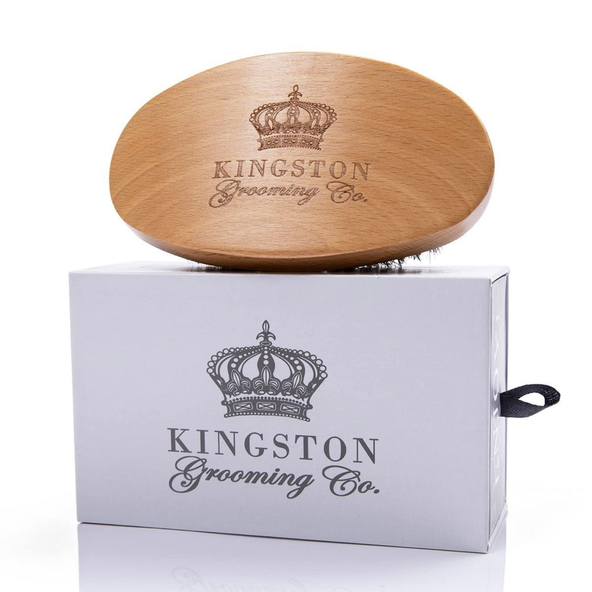 Kingston Grooming Co Original Wave Brush, front view, gentle detangling with soft bristles