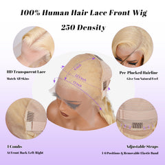 KingSup 613 lace-front wig model wear shows natural parting and daily styling options.