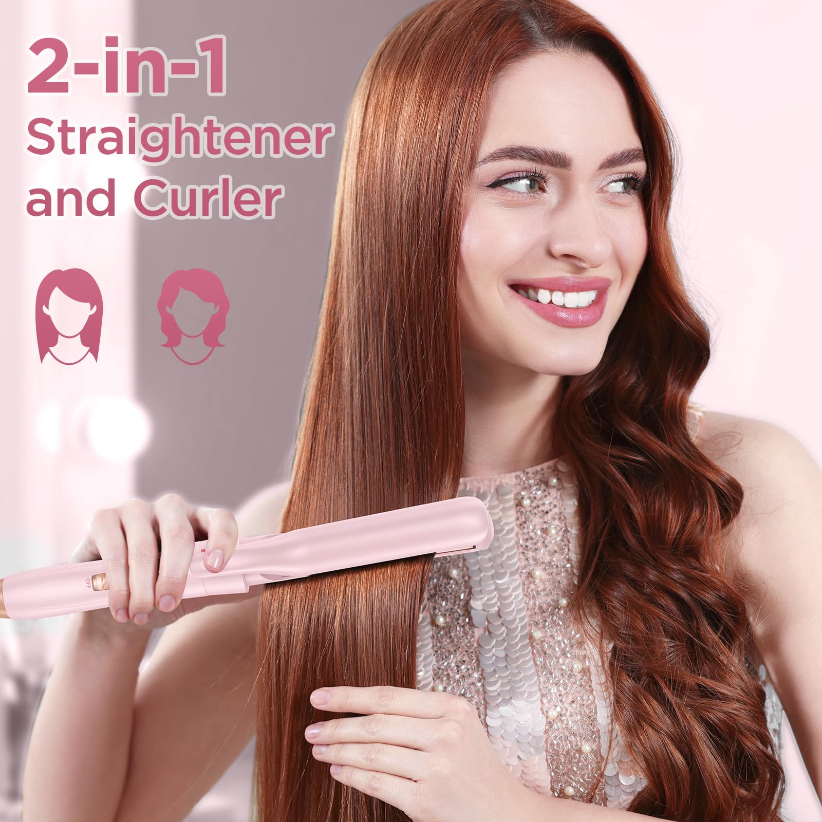 Kinked 5-in-1 Wand 1.25-inch curling iron for voluminous curls