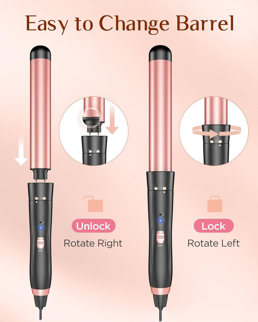 Kinked dual-voltage feature enables travel-ready styling worldwide