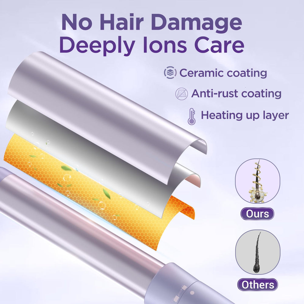 Kinked 5in1 curler 1inch for defined, bouncy curls
