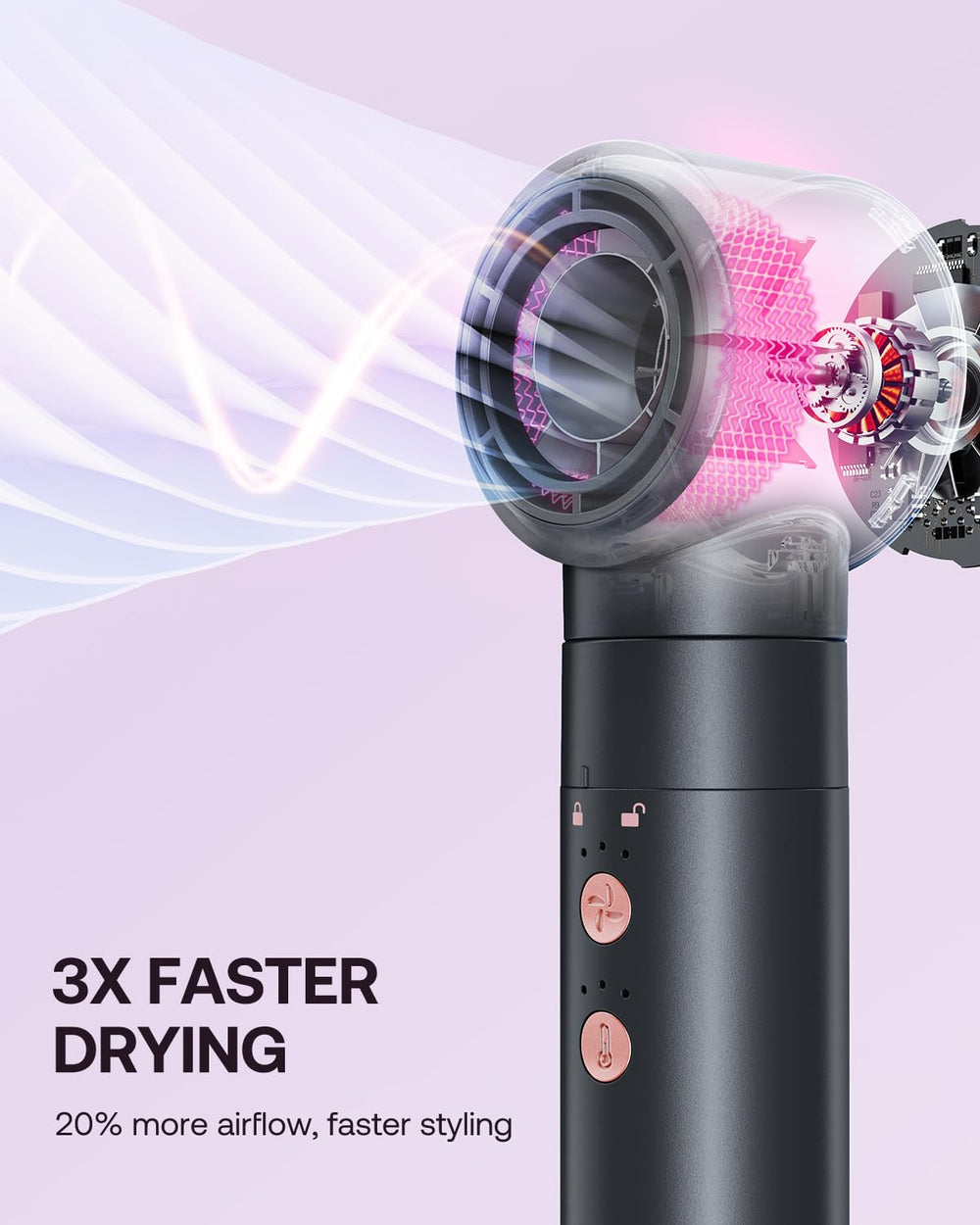 Kinked auto-wrap curlers delivering smooth, clamp-free curls with easy styling.