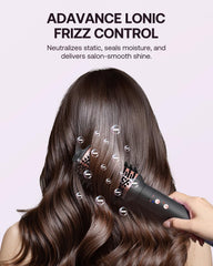 Kinked frizz-free heat sensors prevent overheating for glossy results.