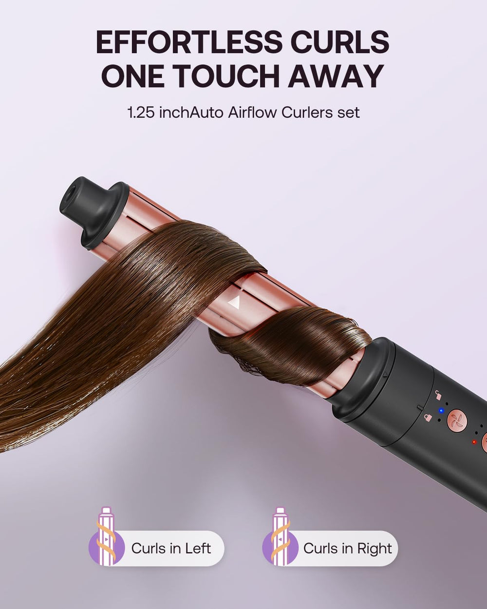 Kinked high-speed motor dries and styles hair rapidly.