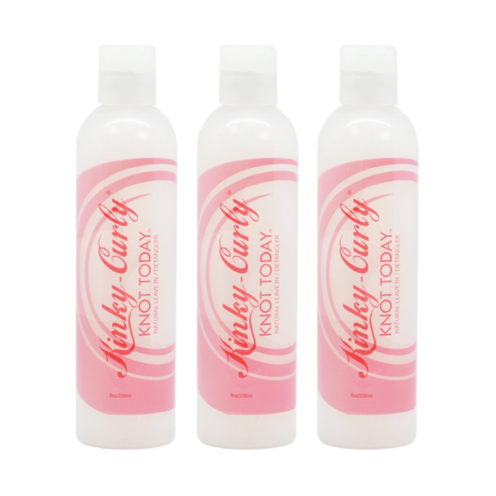 Kinky Curly Knot Today bottle pouring to detangle knots and smooth curls