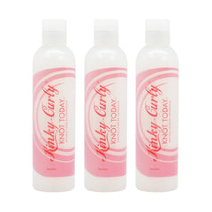 Kinky Curly Knot Today bottle pouring to detangle knots and smooth curls
