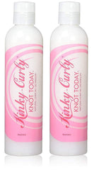 Kinky-Curly Knot Today leave-in detangler 2-pack bottle for detangling curls and reducing frizz.
