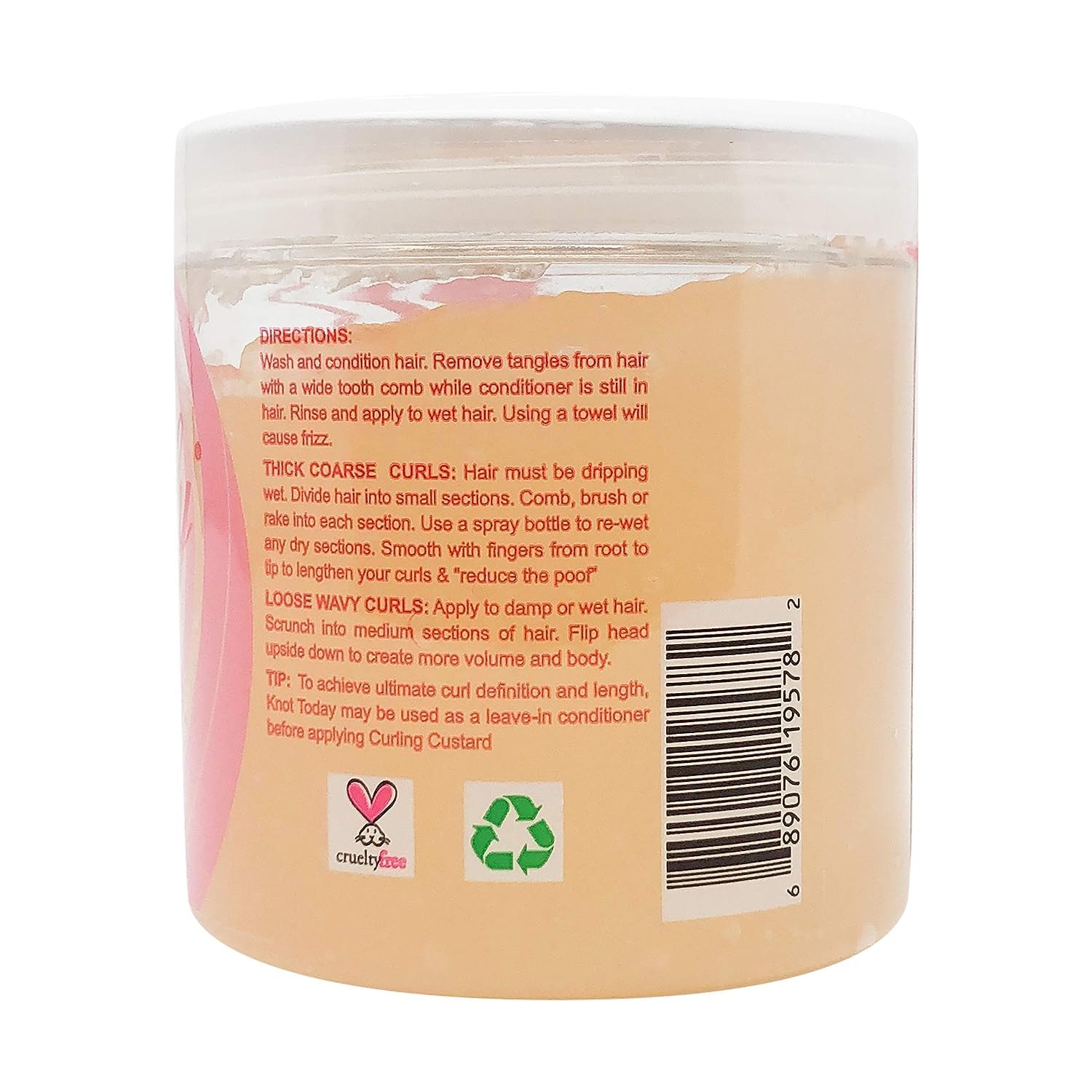 Kinky Curly Original Curling Custard used in twist-out for hold.