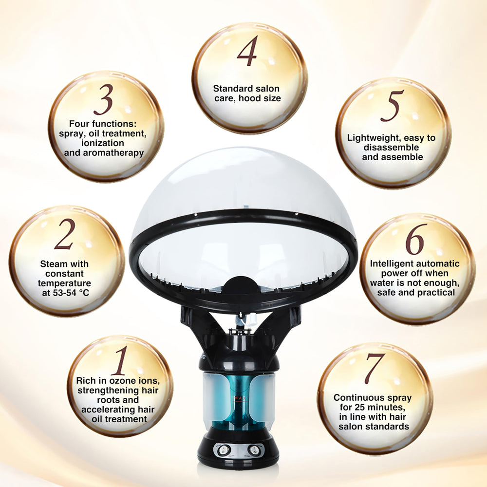 KINLITO dual-use hair and face steamer depicts convenient simultaneous care