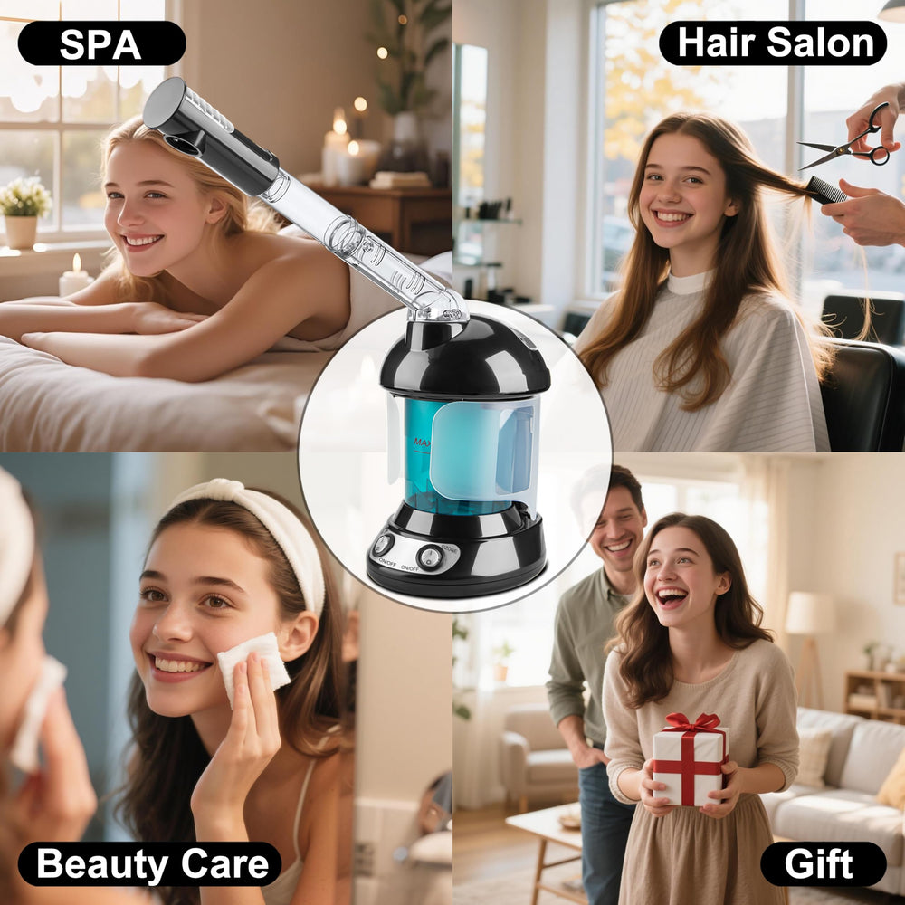 KINLITO ozone function steamer illustrates enhanced steam output for cleansing