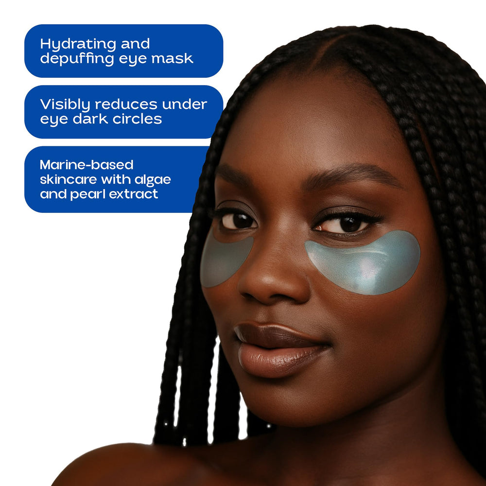 KINPUR blue hydrogel eye masks provide a 15-minute depuff and refresh.