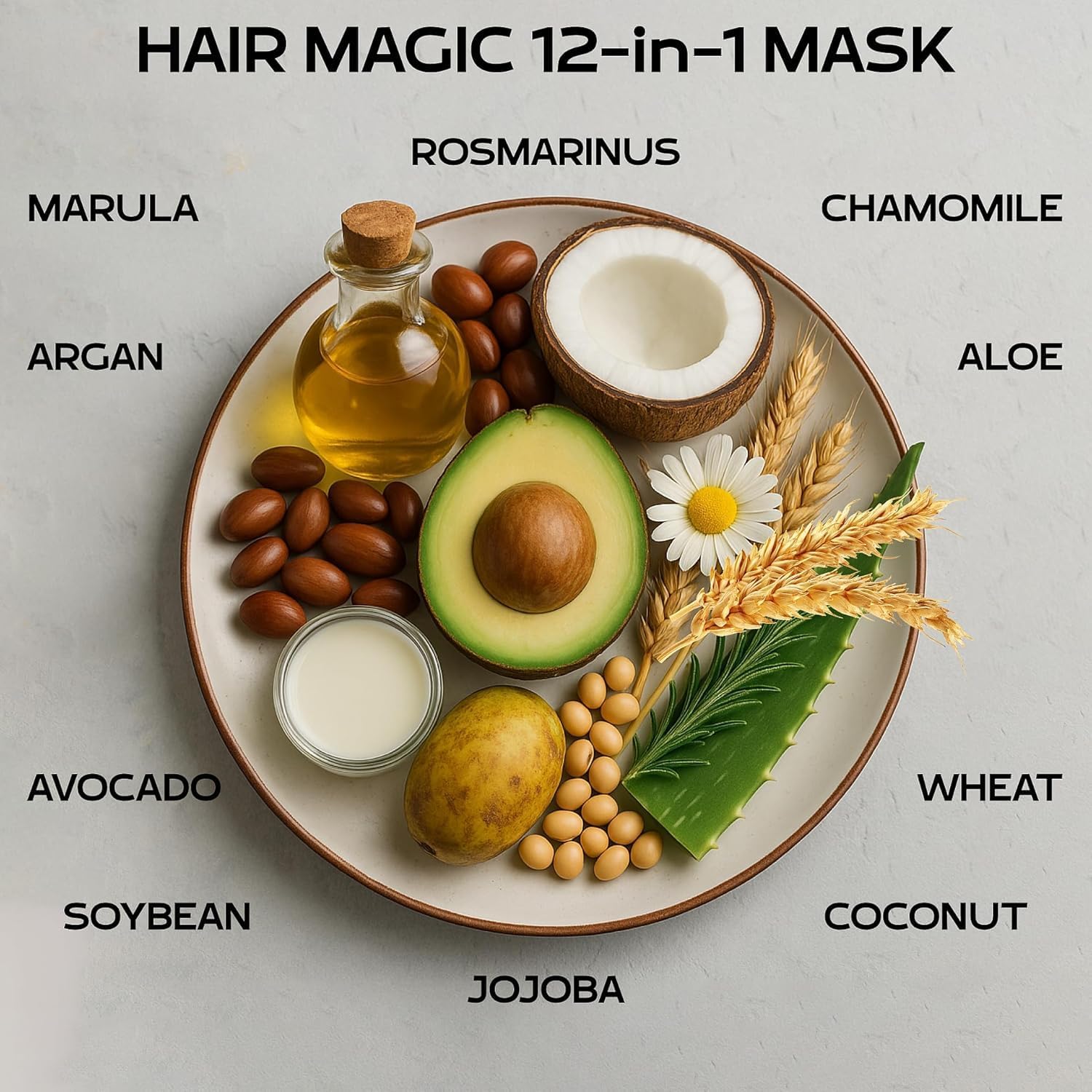 Kinpur Keratin Hair Mask ingredients: Argan, Avocado, Jojoba for nourishment
