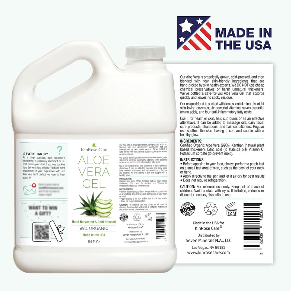 KinRose Care Aloe Vera Gel applied to hair for hydration and shine.