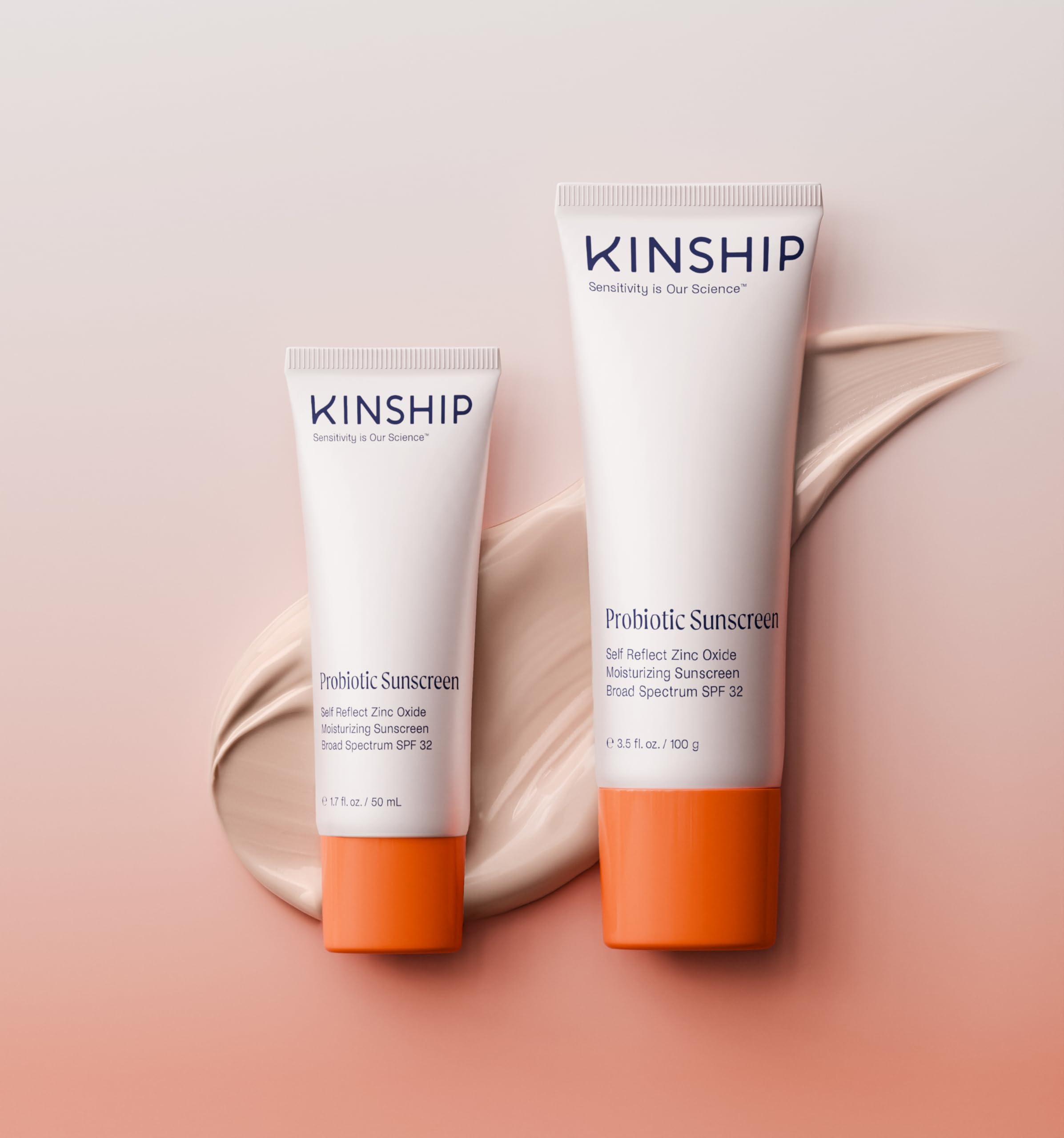 Kinship Self Reflect fragrance-free sunscreen with subtle vanilla hint.