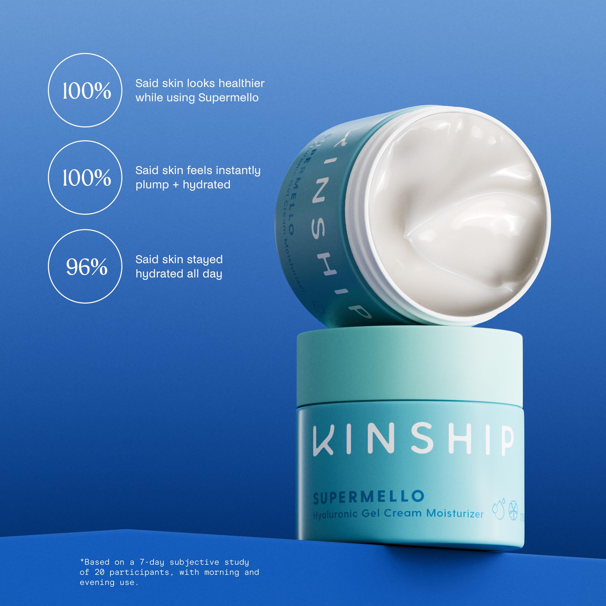 Kinship Supermello texture-swatch reveals fluffy, non-greasy moisture for daily use