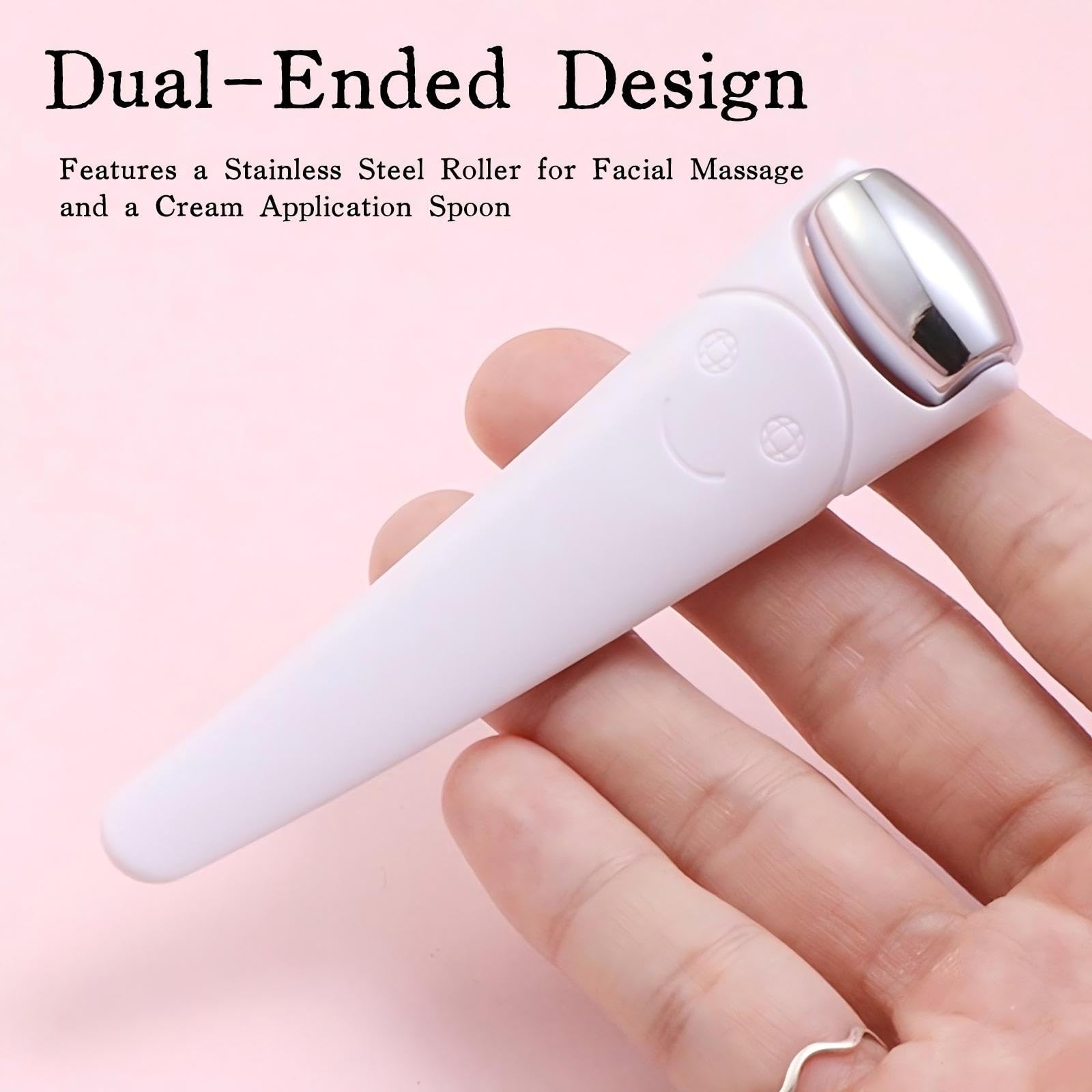 KINTEGOOD Mini Ice Roller travel-friendly design fits in skincare bags.