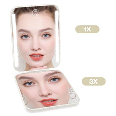 Kintion apricot travel-size mirror fits easily in purse or pocket.