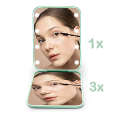 Kintion pocket mirror compact design fits purses for quick touchups.