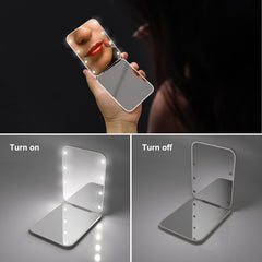 Kintion wheat straw compact mirror open with dual-sided viewing for detailed checks.