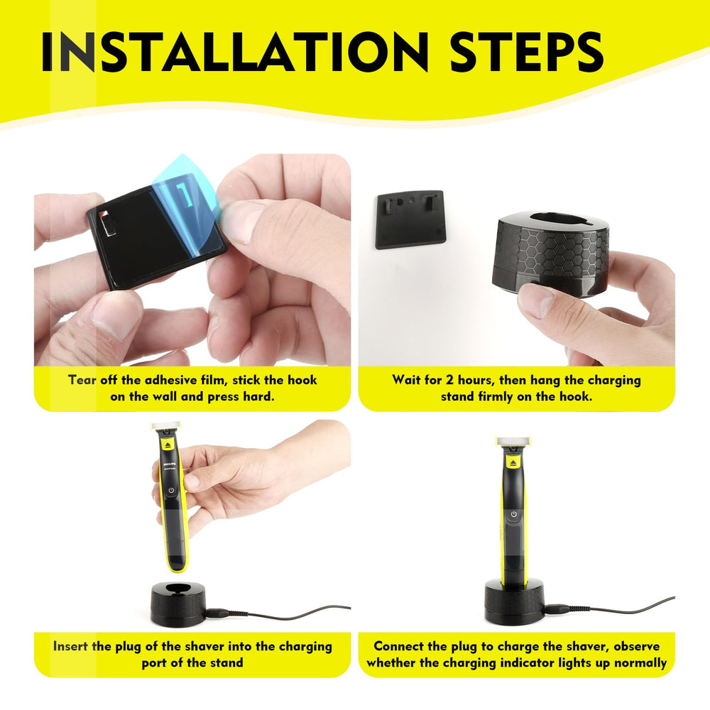 KIONCARE shaver stand custom-fit OneBlade QP2520-2630 for secure storage.