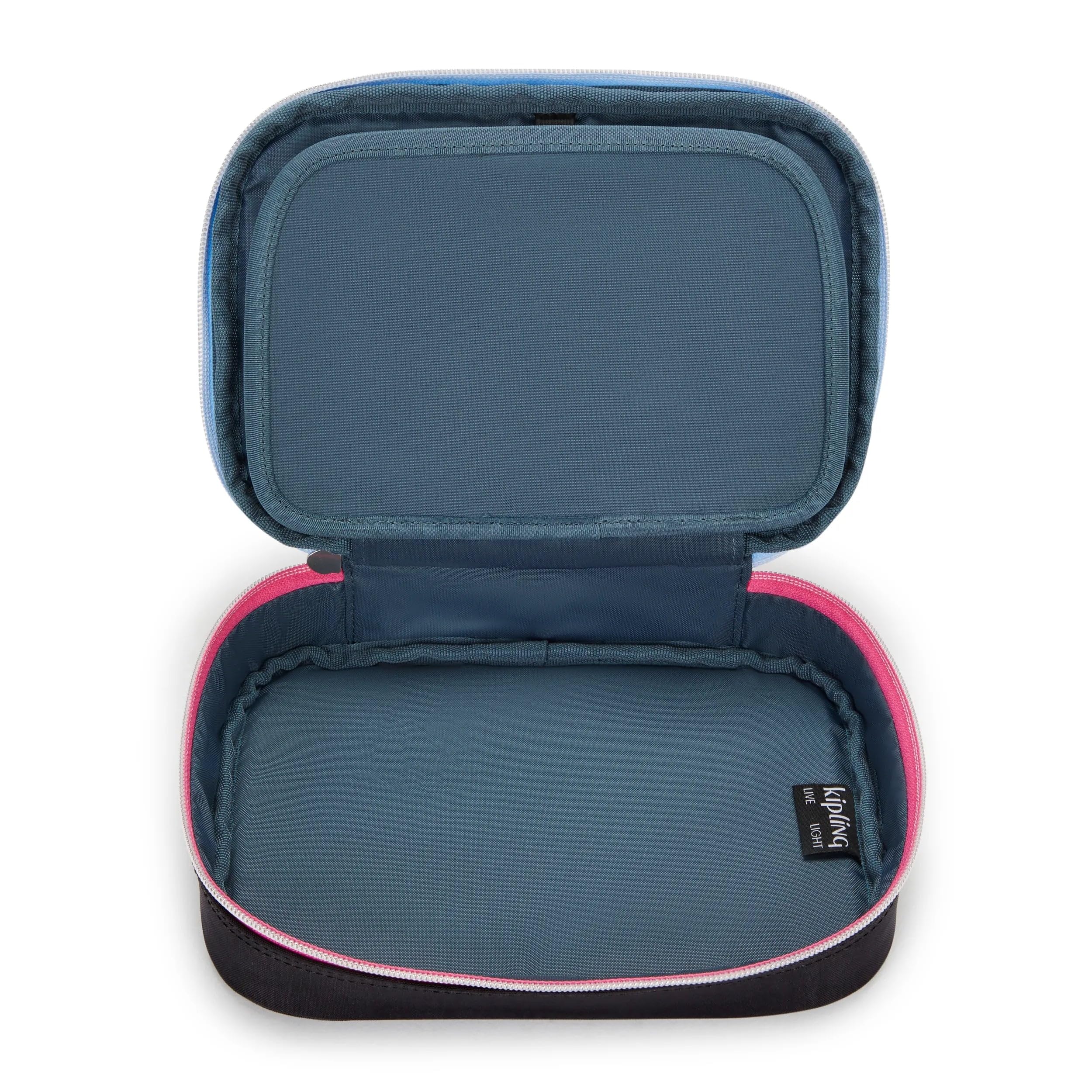 Kipling 100 Pens Fc Case full zip closure secures contents during travel.
