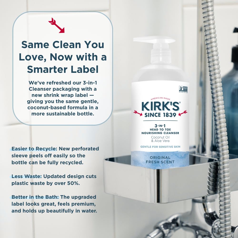Kirk's 3-in-1 cleanser supports shared family routines and self-care.